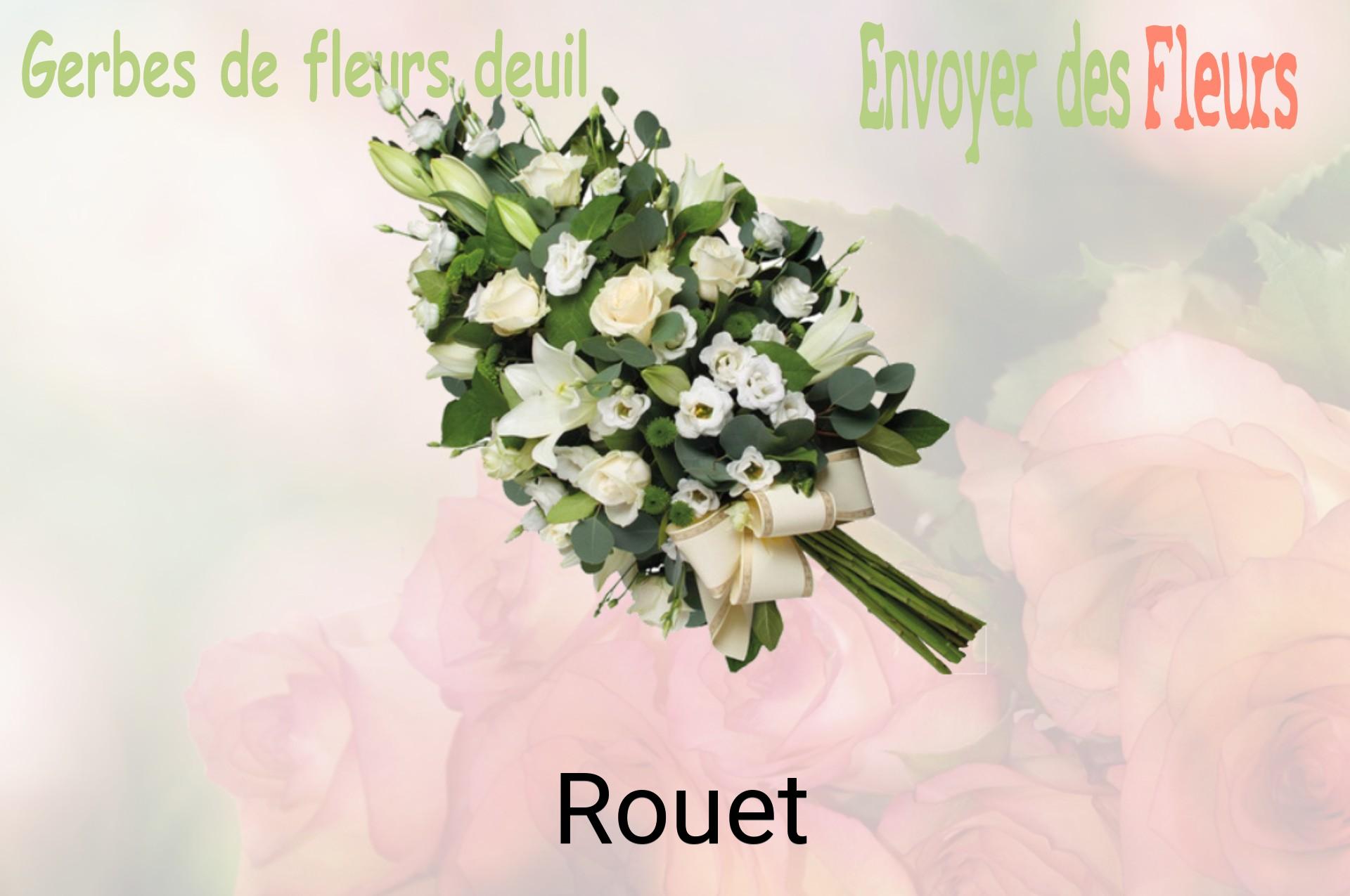 Gerbe de fleurs de deuil livrée à Rouet